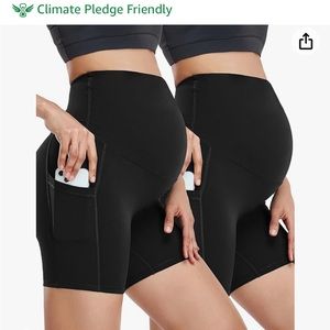 Set/bundle of 4 maternity yoga shorts